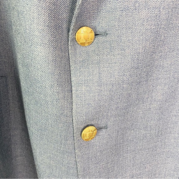 Flash Sale Lanvin Paris Vtg Lt Blue Sport Coat Blazer Jacket - Picture 7 of 15